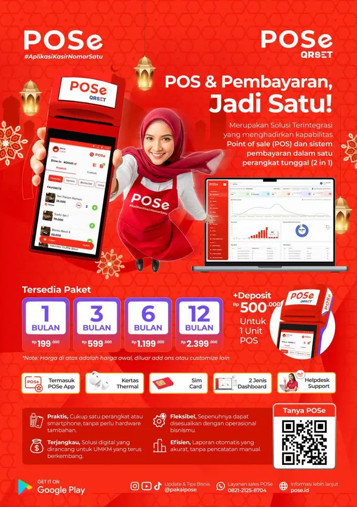 POSe QRSet: Kasir + QRIS + Stok Jadi 1! Hemat 30%
