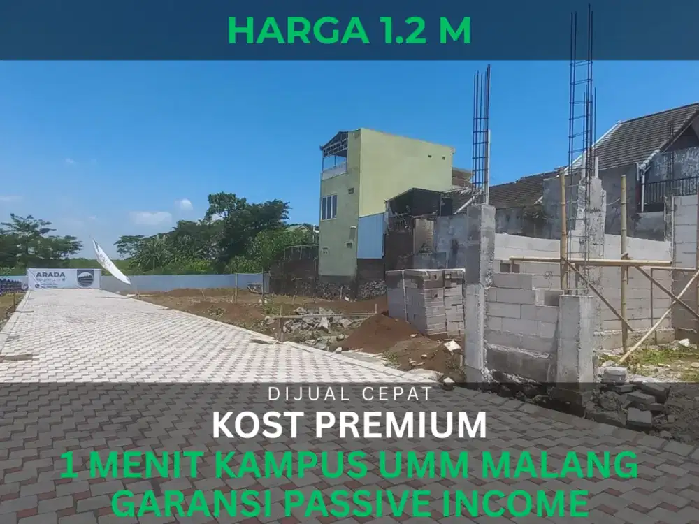 5 Menit Kampus UIN Malang Full Perabot Kos Dijual Lebar Jalan 6 Meter