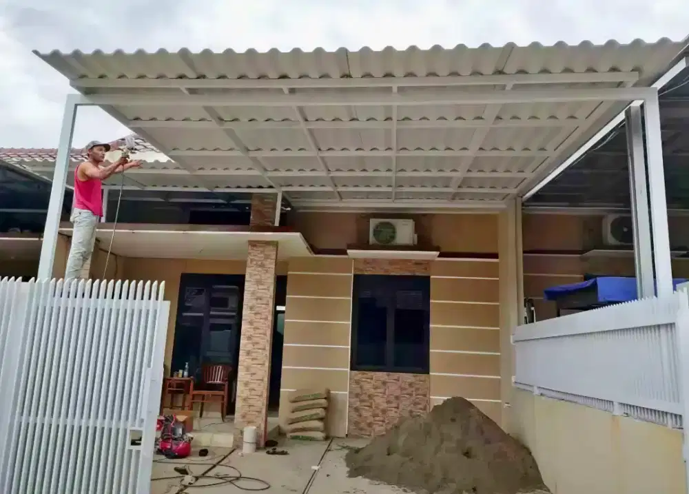 Kanopi rangka hollow atap alderon