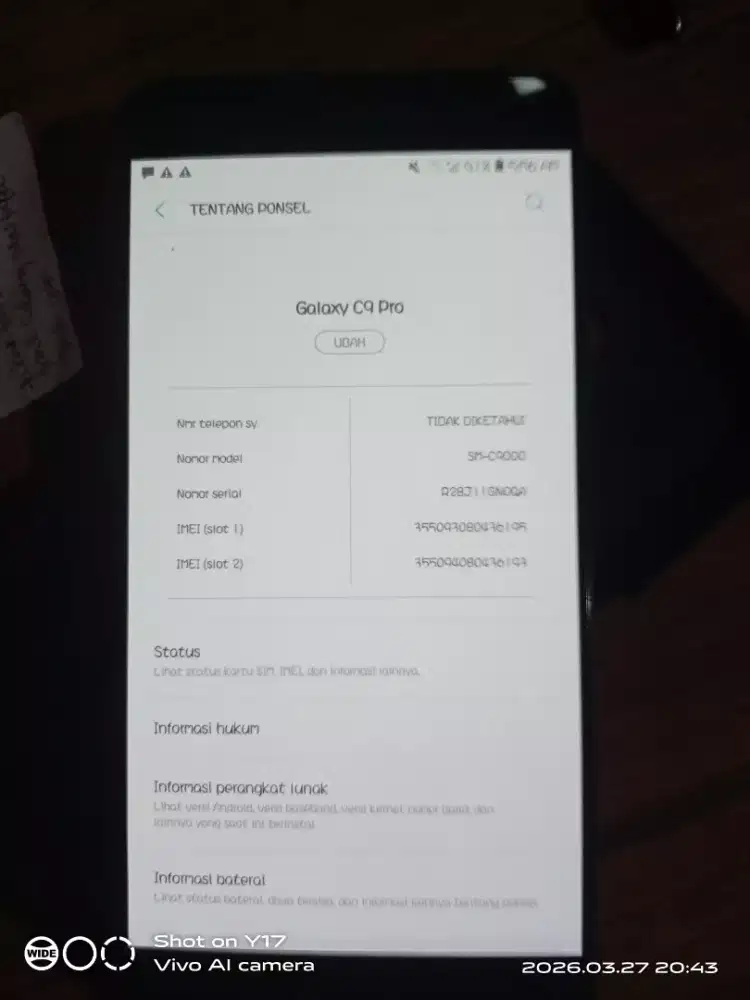 Samsung galaxy c 9 pro ram 6/64 gB boleh bertanyatanya dulu bosku