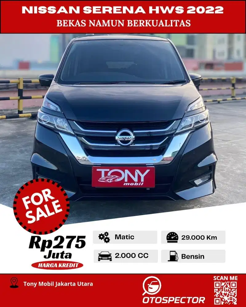 #Tony Mobil# Nissan Serena HWS 2022 Hitam