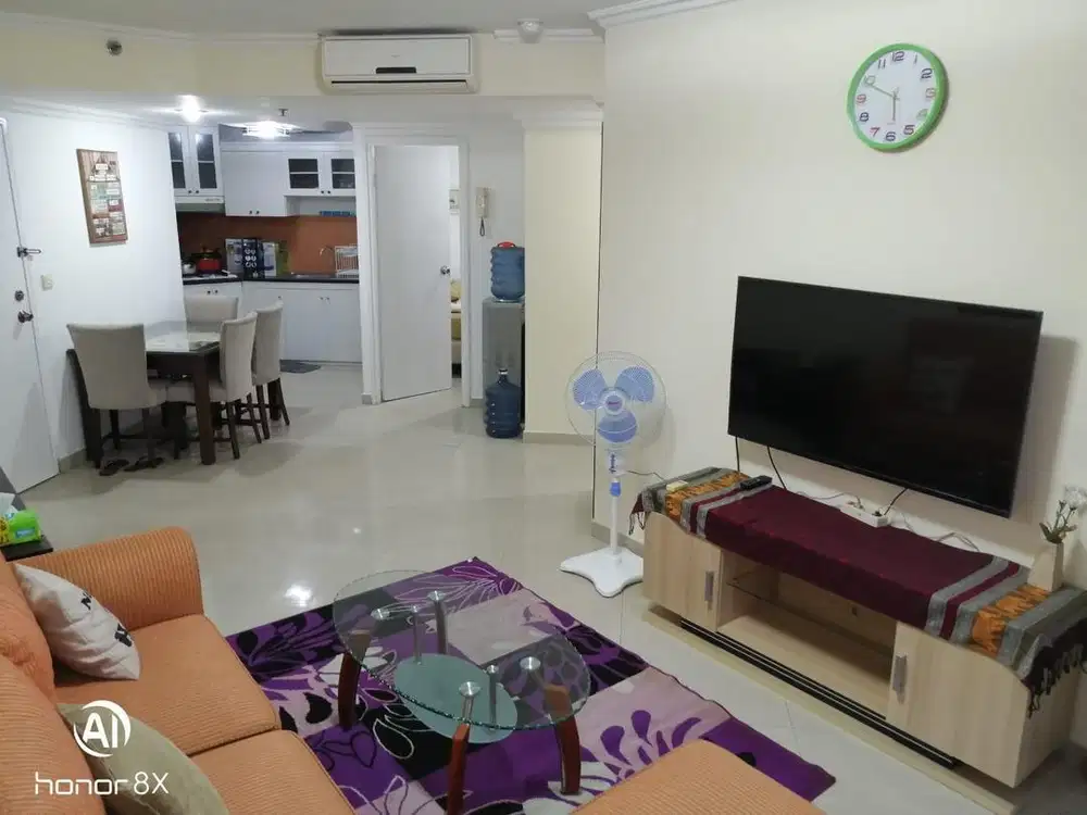 For Rent Apartemen Taman Rasuna 2BR+1, Kamar mandi 2,View Podium