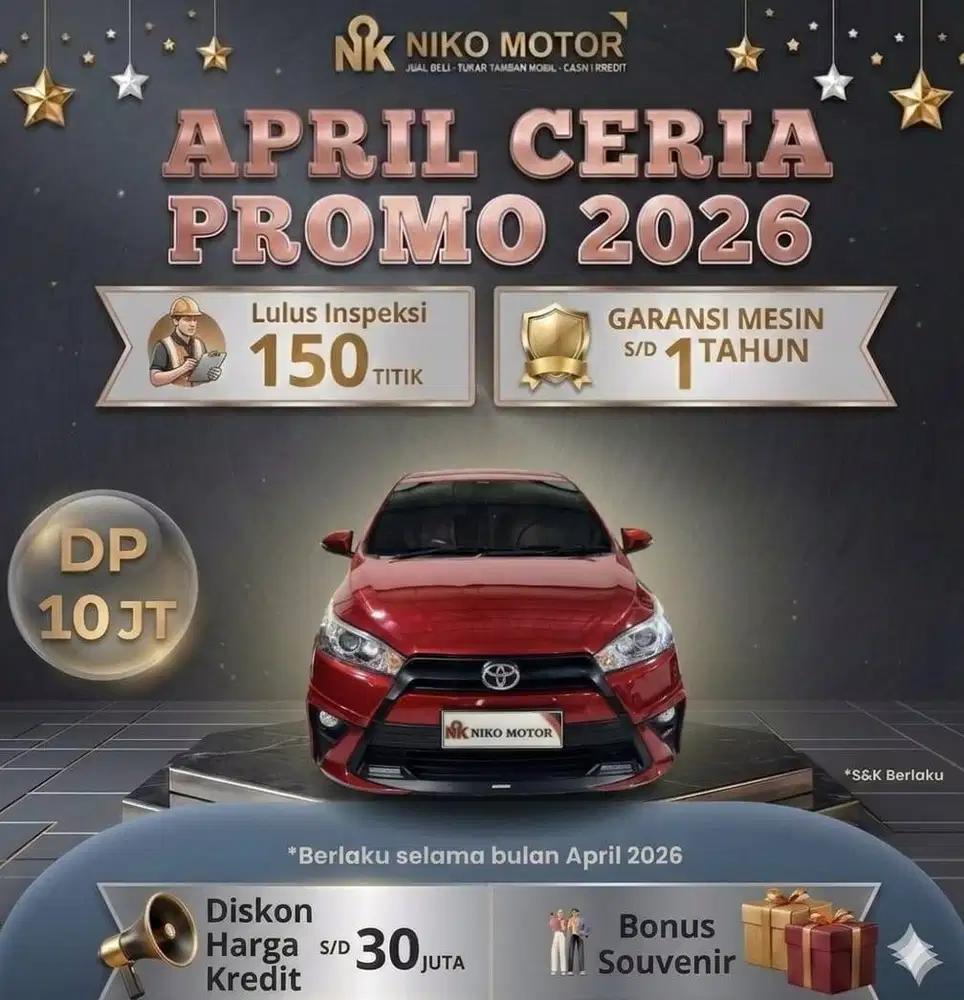 (ANTIK KM60RB) YARIS S TRD DUAL VVTI 2017 AT :2016