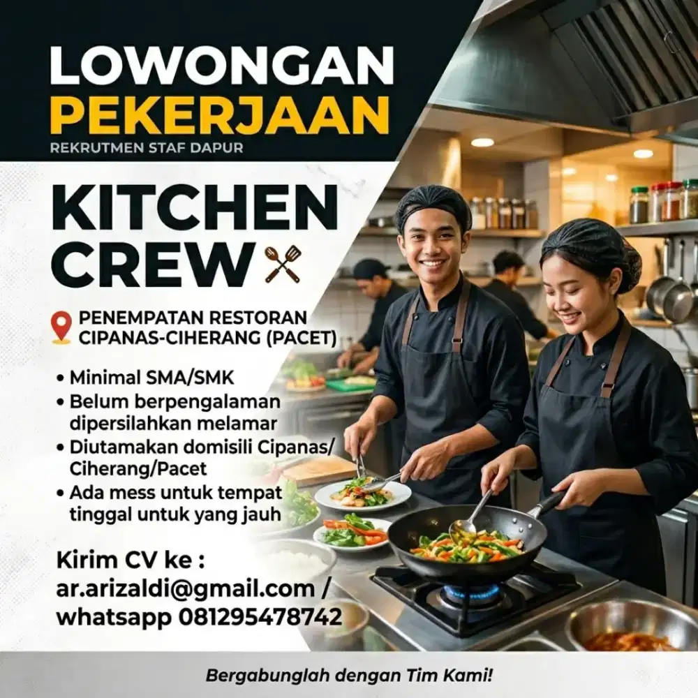 Kitchen Crew (Lowongan Pekerjaan)