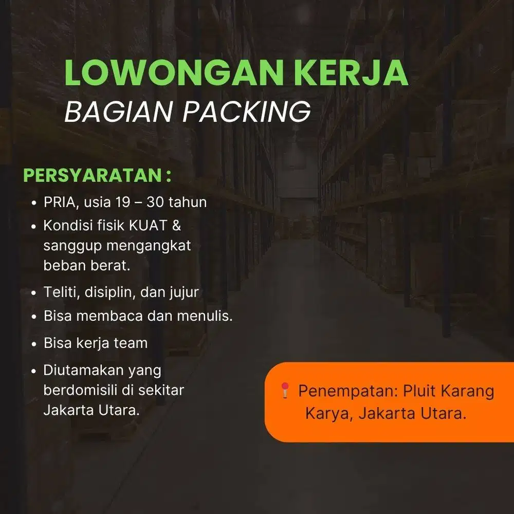 BAGIAN PACKING / GUDANG