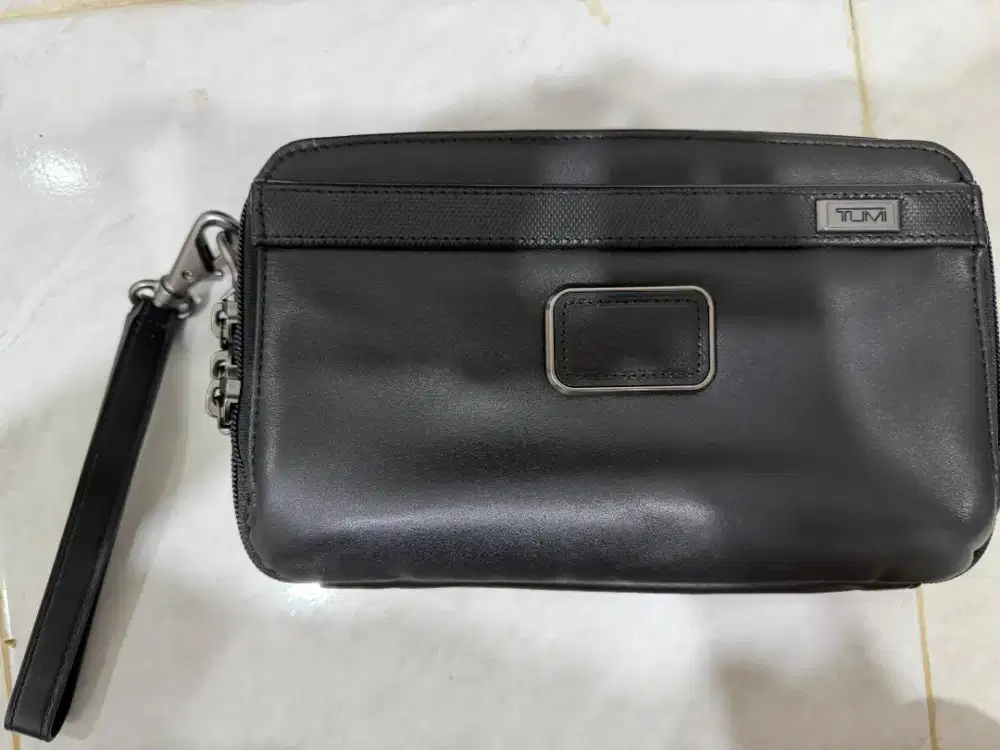 TUMI Alpha 3 Leather Clutch