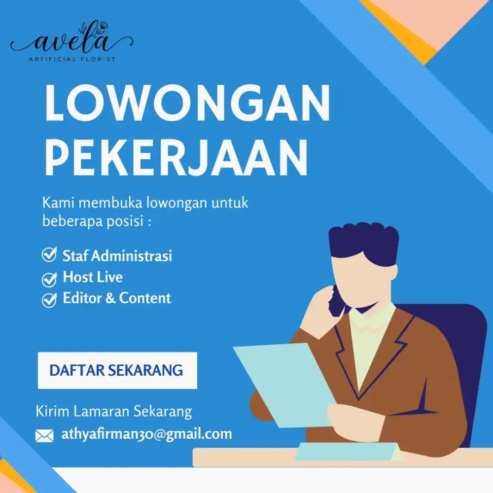 DIBUTUHKAN SEGERA HOST LIVE ADMIN DAN EDITOR KONTENT