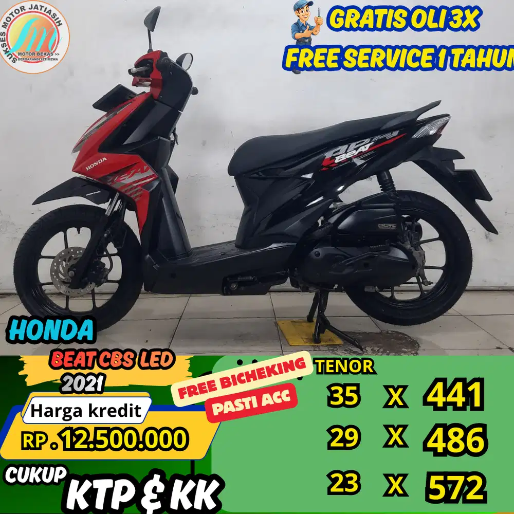 PROMO (SUKSES MOTOR)KENDALA SLIK BISA ACC HONDA BEAT CBS LED 2021