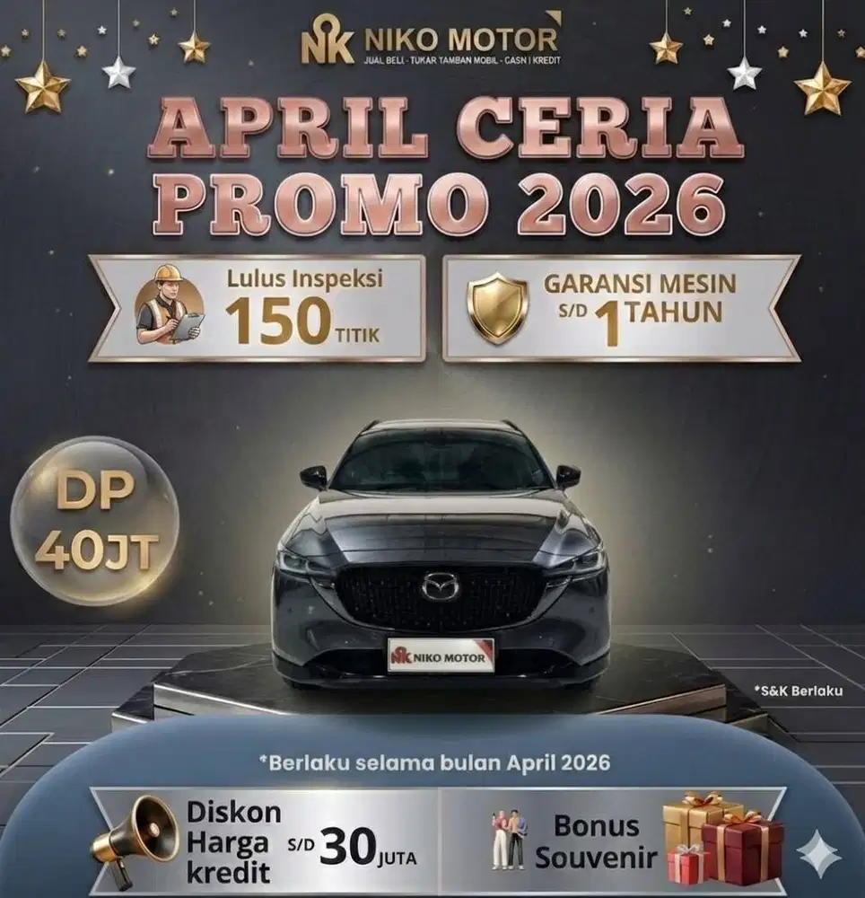 (SPT BARU FULL ORI) CX5/CX-5 KURO AWD 2023/2024 POLYMETAL GREY AT