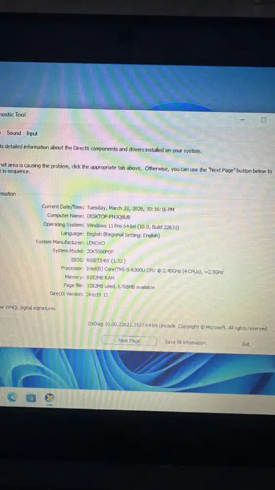 laptop thinkpad X270 Gen 6