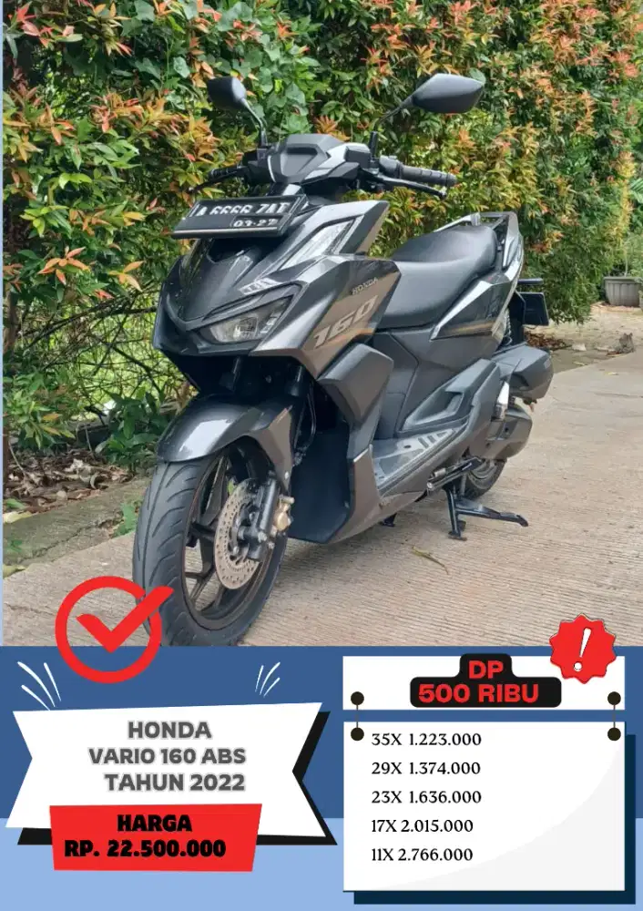 Honda Vario 160 ABS 2022 DP 500Ribu!!