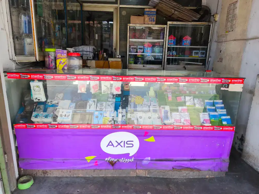 Jual etalase bekas konter hp