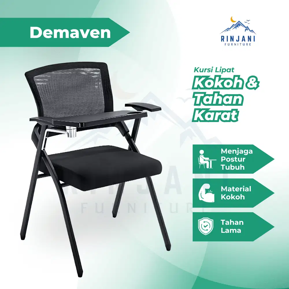 Kursi Lipat Kuliah DEMAVEN - Bangku Kuliah Set | Kursi Kuliah Lipat