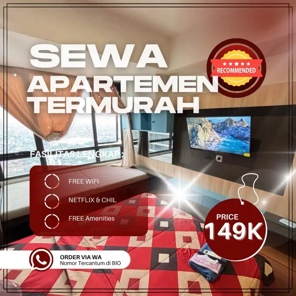 Sewa apartemen Collins Boulevard Harian/Transit Tangerang Termurah