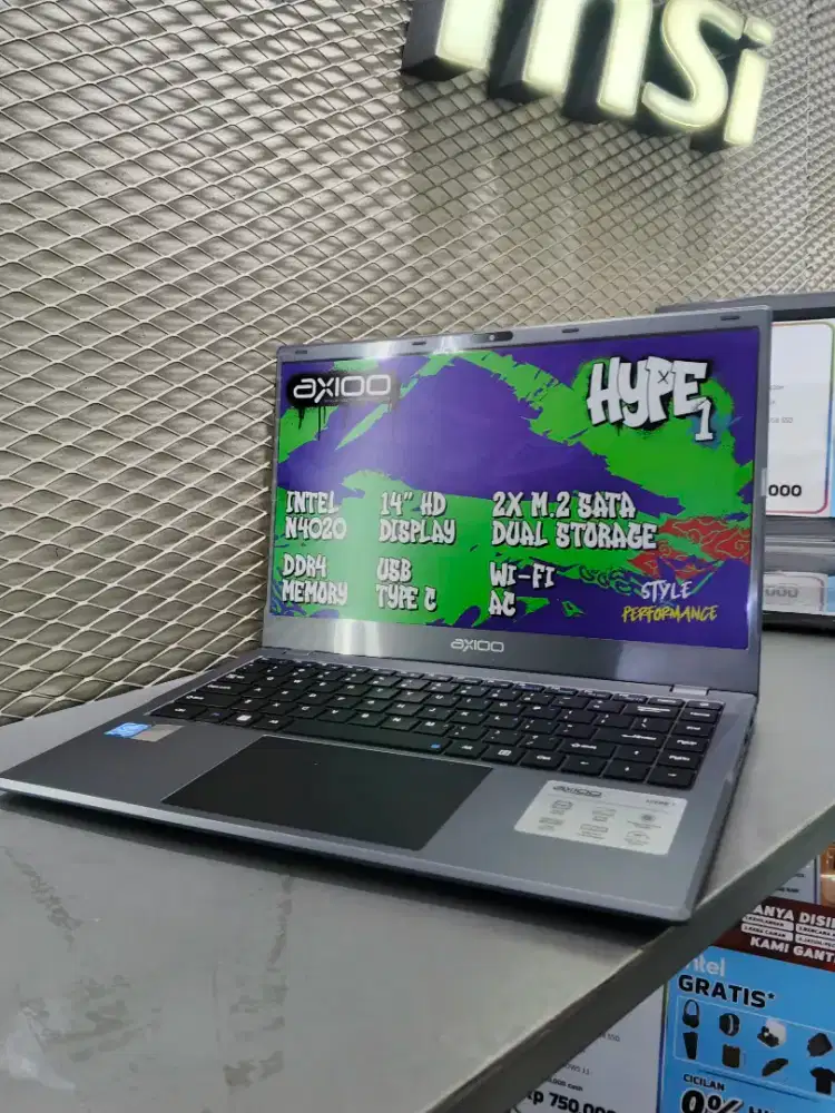 LAPTOP AXIOO HYPE 1 INTEL4020 | BISA CICILAN SYARAT CUKUP KTP AJA