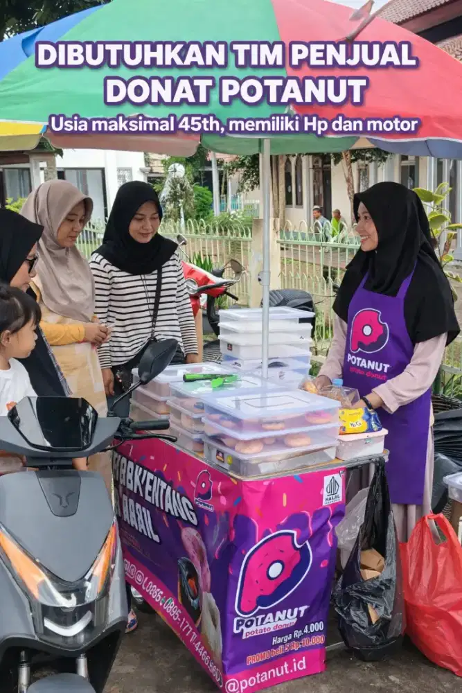 Lowongan kerja penjual donat kentang potanut