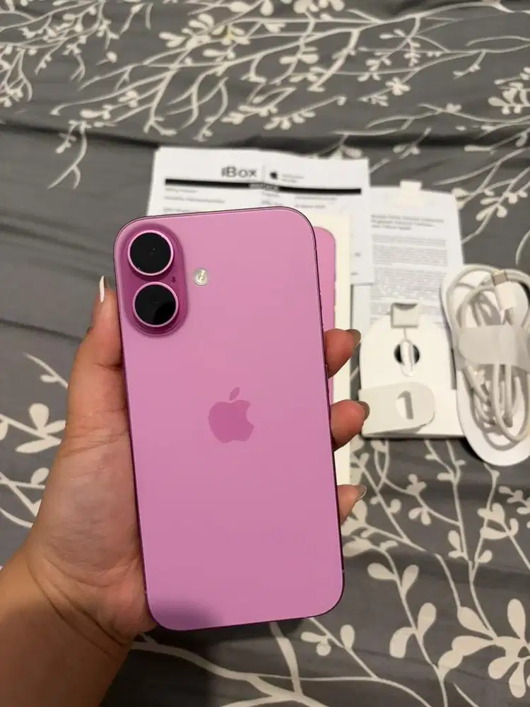 FLASH SALE!! IPHONE 16 basic 128gb ibox warna pink no minus!!