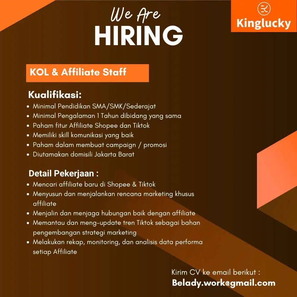 Full Time Affiliate Staff