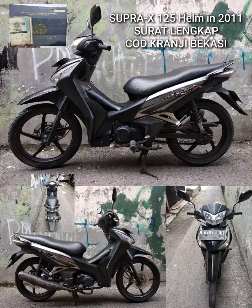 Supra X-125 Helm in 2011 CW SS Lengkap plat B pajak off nov 22