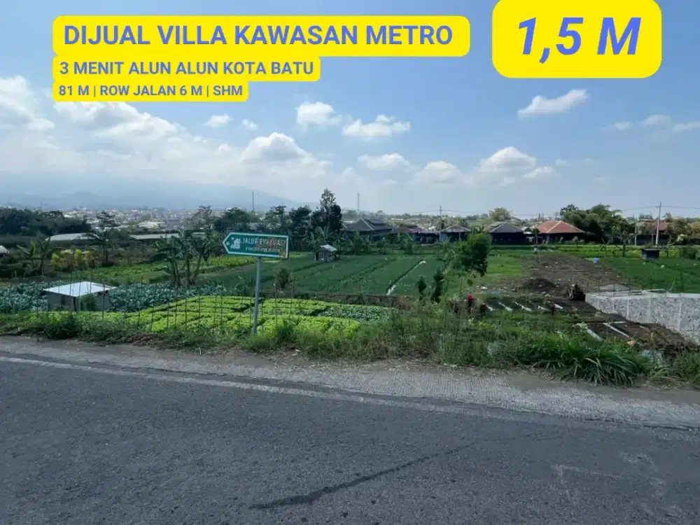 Villa Asri Kota Batu Udara Sejuk, View Indah, Investasi Cerdas untuk masa pensiun