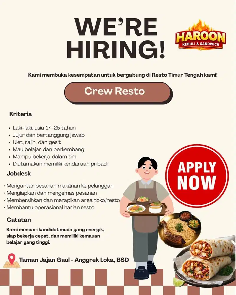 Karyawan warung Nasi Kebuli