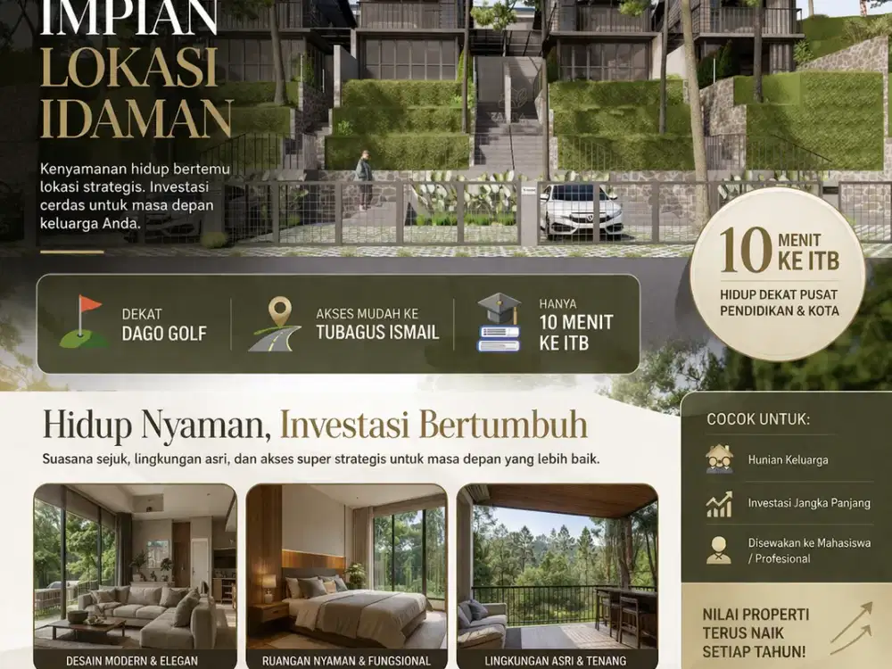 ⚠️ Rumah Elit Bandung Utara – Unit Terbatas, Jangan Sampai Kehabisan!