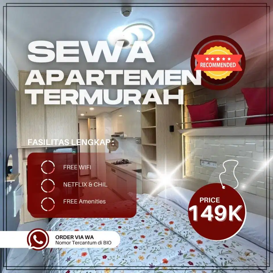 Sewa apartemen Urbantown Serua Harian/Transit Termurah