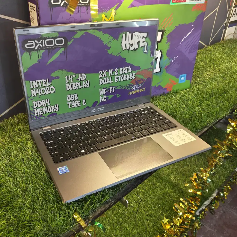 AXIOO HYPE INTEL CELERON RAM 4GB SSD 128GB SIAP PAKAI
