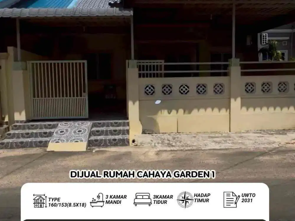 Dijual Rumah Cahaya Garden Batam Center