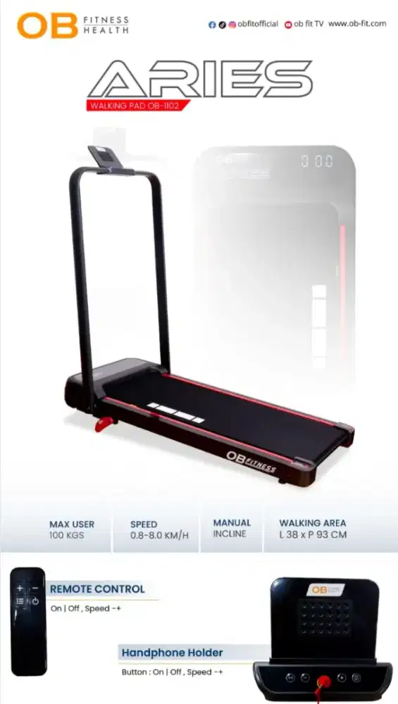 Treadmil jogging lari di tempat