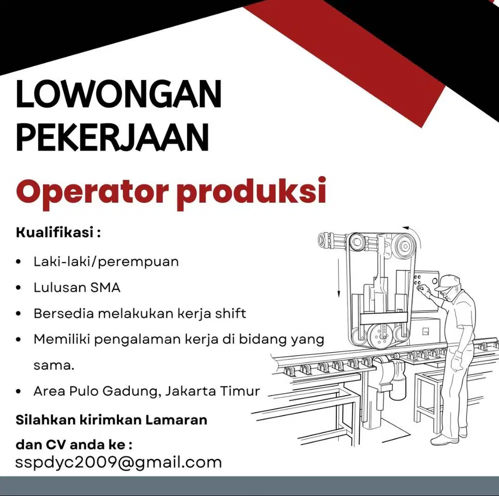 DIBUTUHKAN OPERATOR PRODUKSI