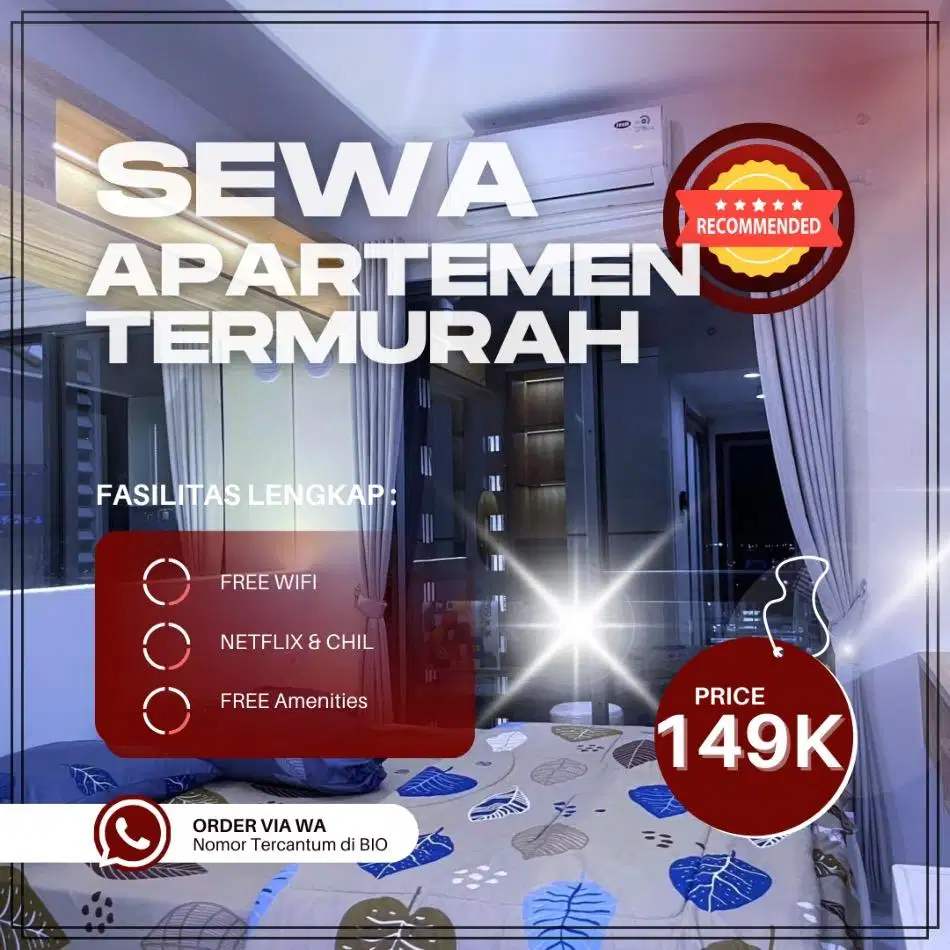 Sewa apartemen Tangerang Akasa BSD pure Living Harian/Transit Murah