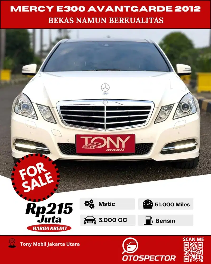 #Tony Mobil# Mercedes Benz E300 Avantgarde 2012 Putih