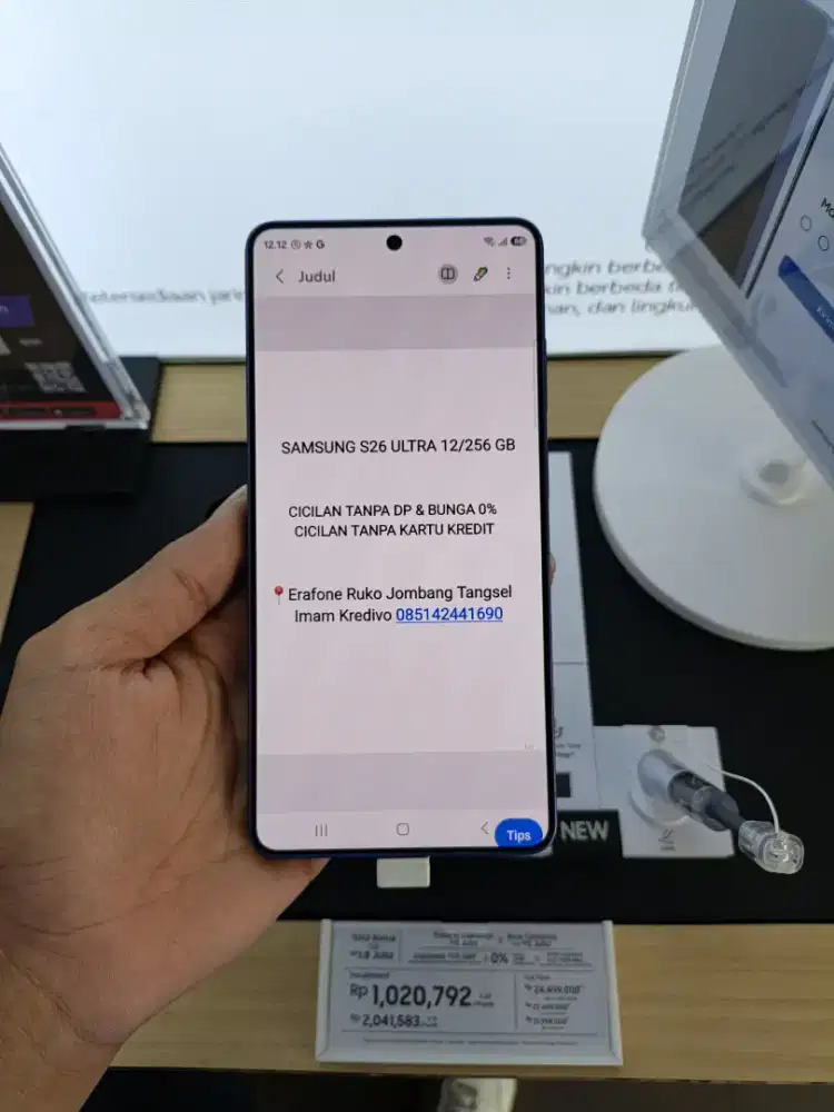 SAMSUNG S26 ULTRA 12/256 GB Cicilan Tanpa Dp