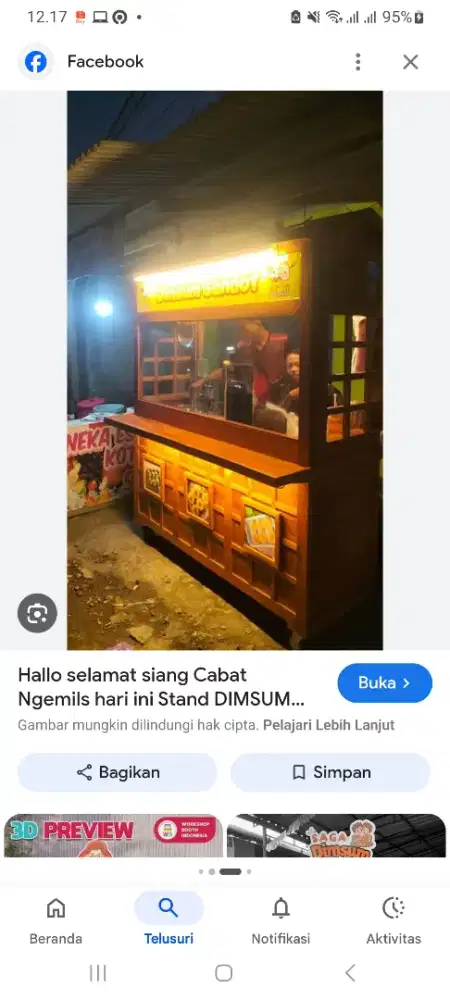 Jaga Stand dimsum di dkt stasiun bojong gede