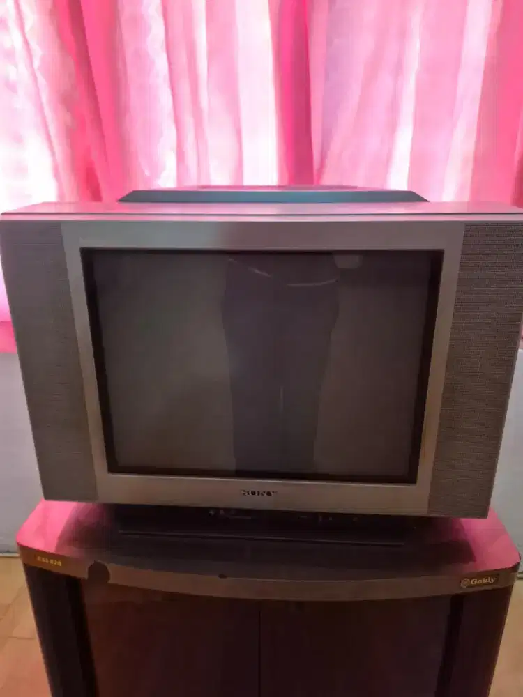 TV Polytron dan lemari cabinet tv