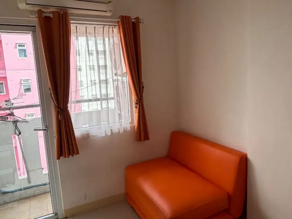 GREEN PRAMUKA CITY 2BR DENGAN KESIAPAN HUNIAN TINGGAL DIGUNAKAN TANPA PERSIAPAN PANJANG TOWER ORCHID MALL TAHUNAN UNIT BERSIH