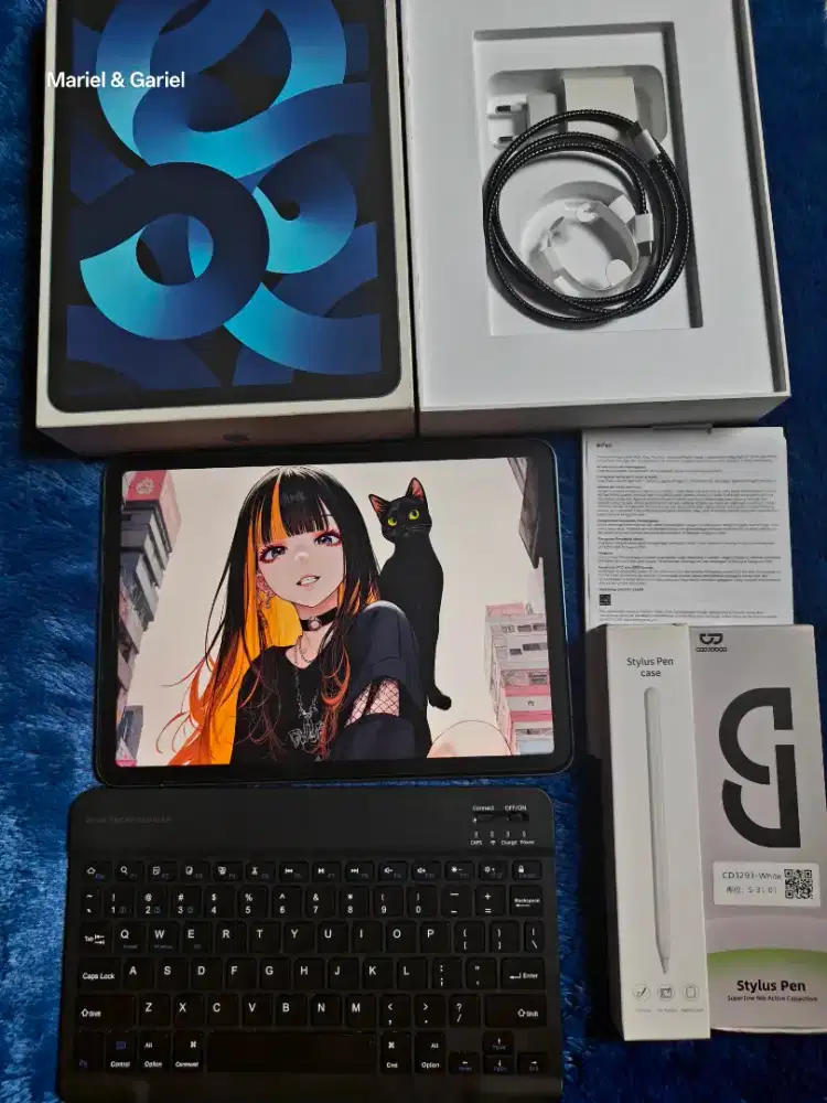 iPad Air 5 iBox Resmi M1 Wifi 64gb 2022 Fullset + Keyboard dan Pen