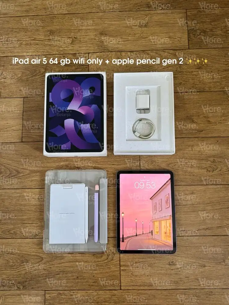 iPad air 5 M1 64 gb wifi only  dan apple pencil gen 2
