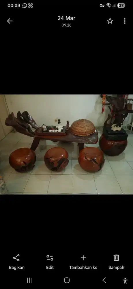 Meja kursi  kayu jati