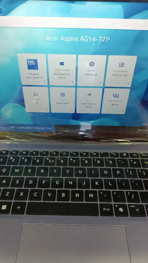 LAPTOP ACER ASPIRE GO 14 CORE 5 DENGAN CICILAN 0% HOME CREDIT