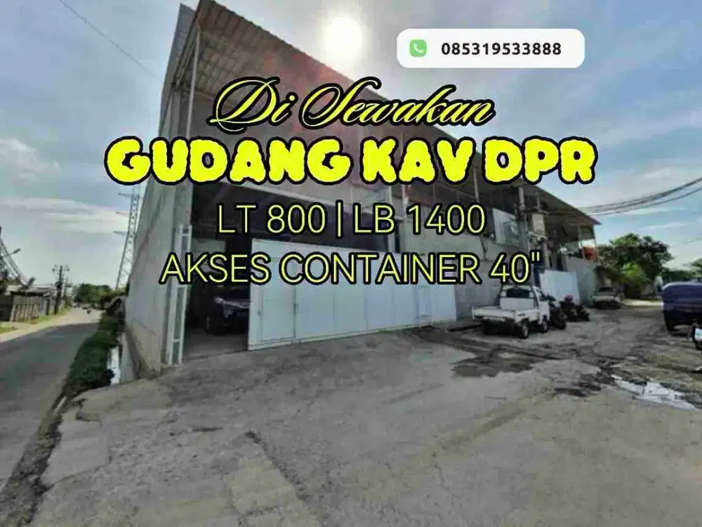 Wilson Disewakan gudang kav dpr akses container
