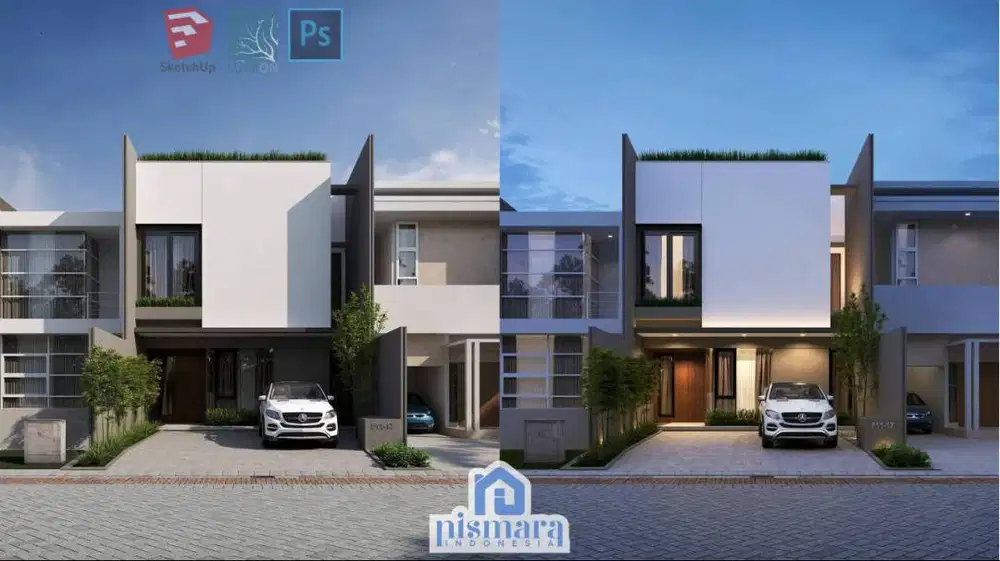 Jasa Desain Rumah, Jasa Arsitek, Perumahan cluster, interior laweyan