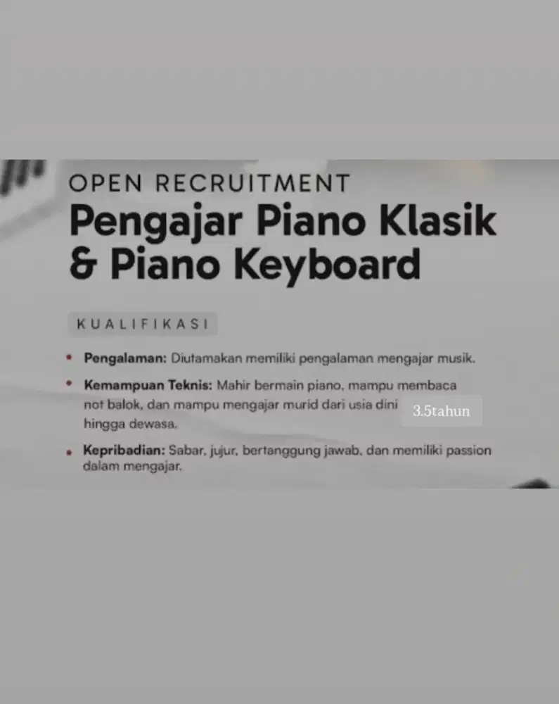 Dicari guru privat piano anak!