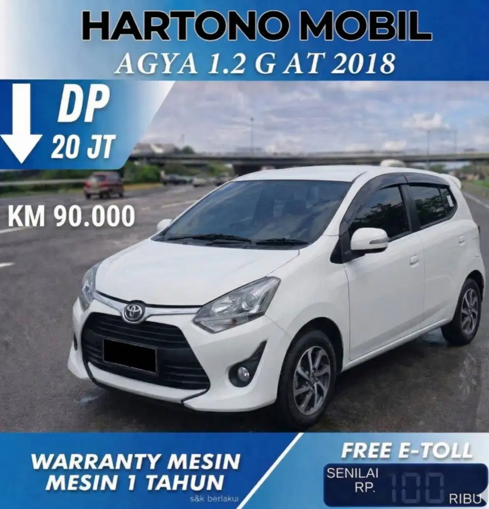 Agya 1.2 G Autometik 2018