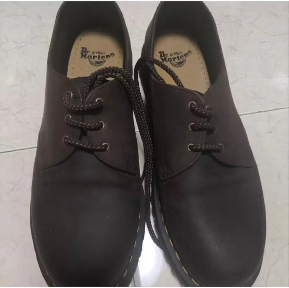 Sepatu Docmart/Dr. Martens seri Chesnut Brown 1461 size 46 insole 30cm