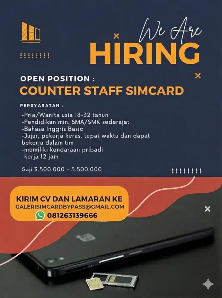 OPEN POSITION FRONT LINER STORE SIM CARD