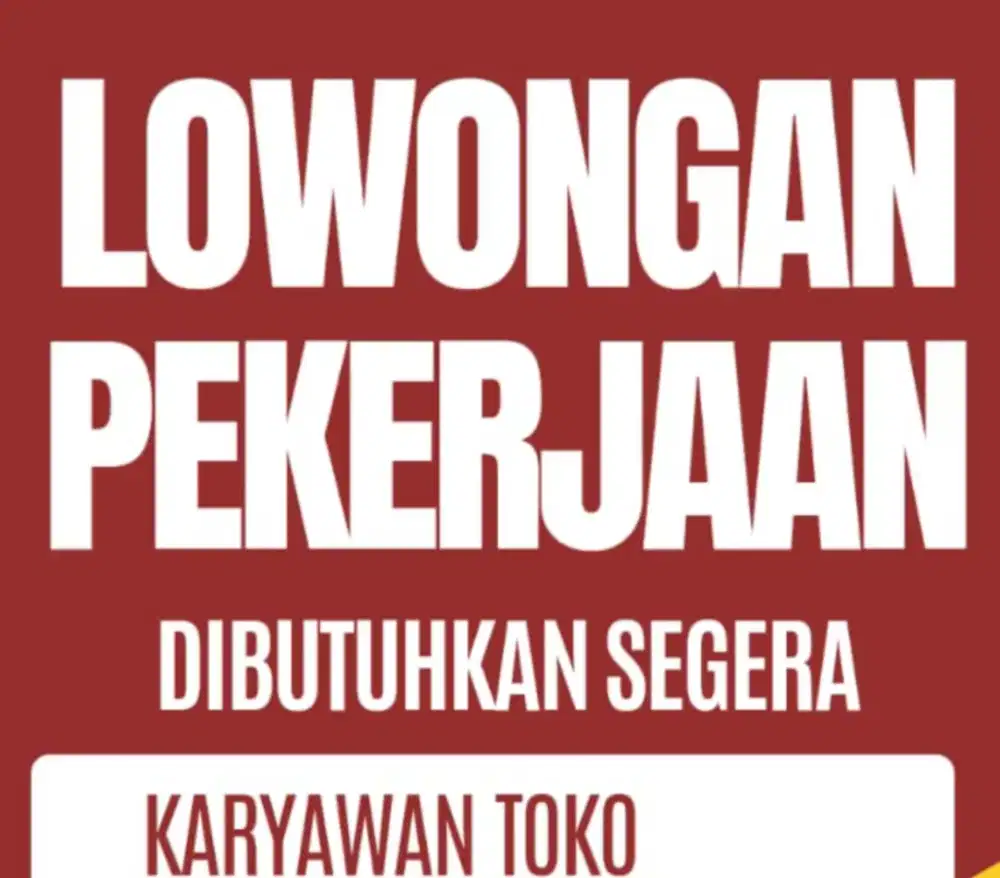 Lowongan Kerja Laki-Laki Lulusan SD-SMA