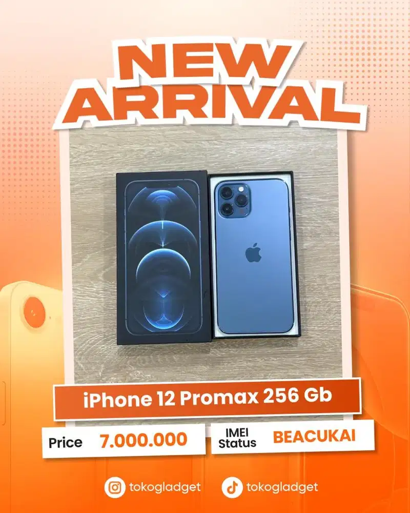 iPhone 12 Promax 256 Gb ex BEACUKAI RESMI