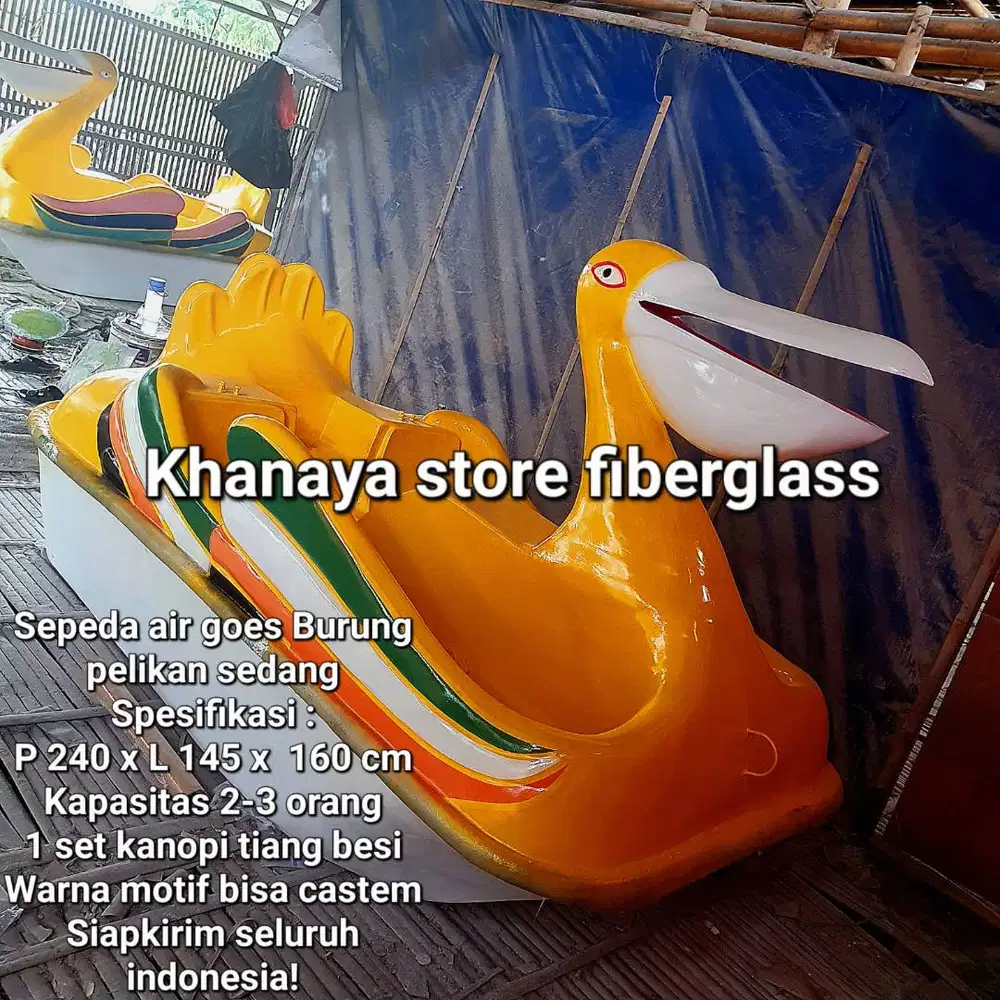Sepeda air goes burung pelikan sedang/Perahu pelikan goes air baru